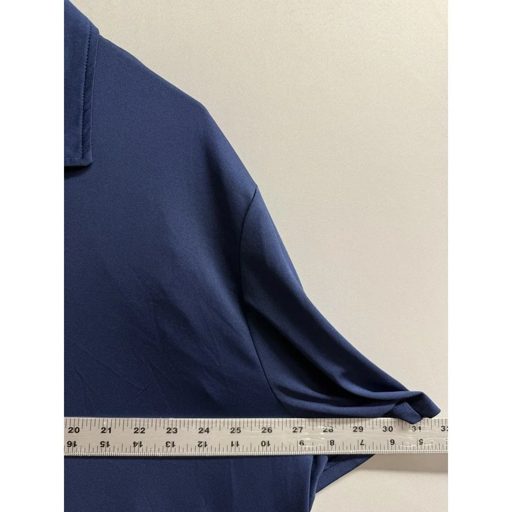 Crown‎ & Ivy Polo Shirt Mens Sz 2X Navy  blue Short Sleeve stretch NWT